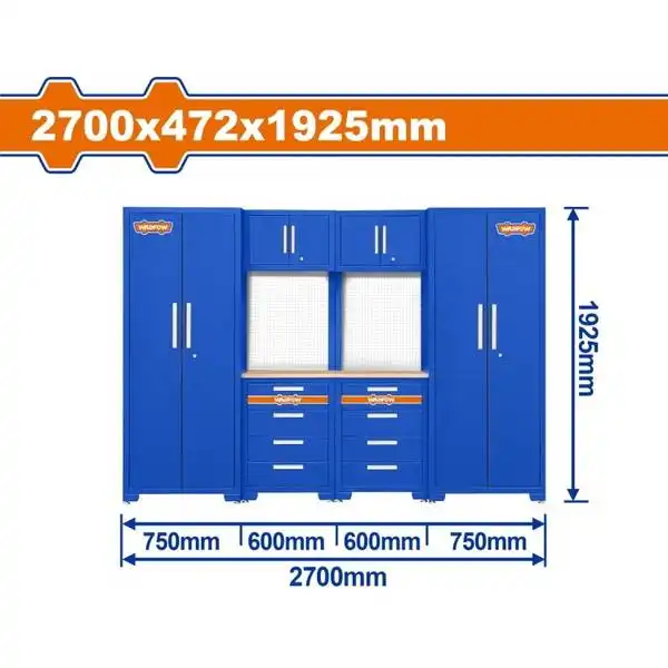 Bộ 6 Tủ Lưu Trữ Đồ Nghề Trong Gara 2700x472x1925mm WCS3A06 WADFOW