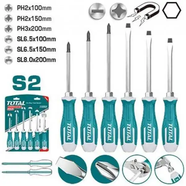 Bộ 6 tua vít đóng xuyên THGSS2606 TOTAL