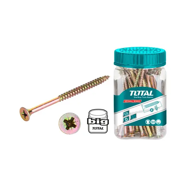 Bộ 60 vít bắt gỗ đầu bằng Total WJBS5010011 (ST 5.0x100mm)