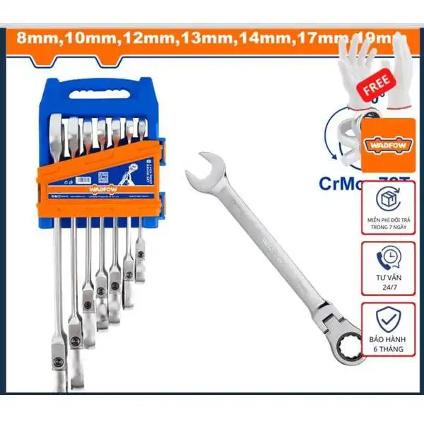 Bộ 7 Cờ Lê Miệng Vòng Xoay 180 Độ WSP5207 WADFOW