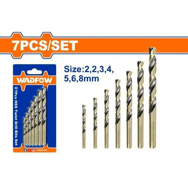 Bộ 7 Mũi Khoan Xoắn Ốc Hss WTD3K01 WADFOW