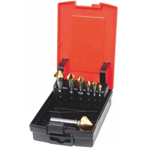 BỘ 7 MŨI VÁT MÉP 90 ĐỘ THÉP GIÓ PHỦ TIN HOLEX 150340 7