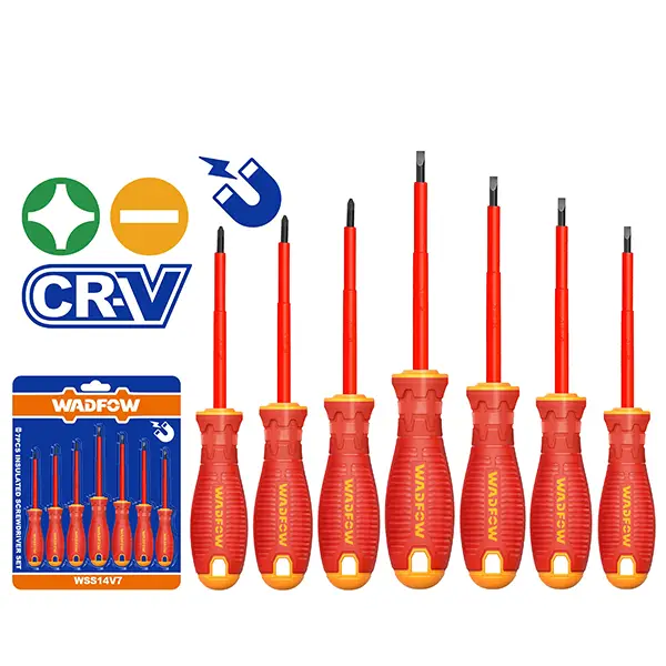Bộ 7 tua vít dẹp & bake cách điện Wadfow WSS7407