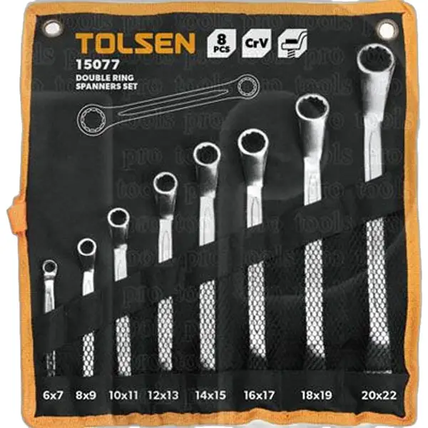 BỘ 8 CHÌA KHÓA 2 ĐẦU VÒNG TOLSEN 15077