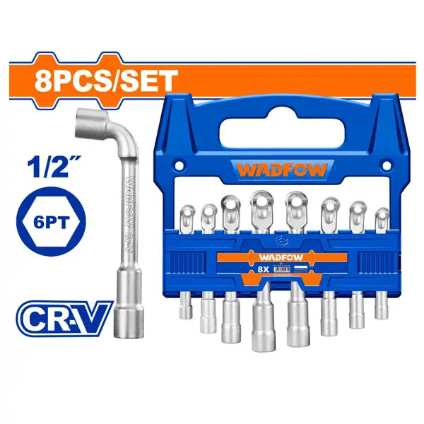 Bộ 8 Đầu tuýp tay vặn chữ L 8-19mm WadFow WTH4208