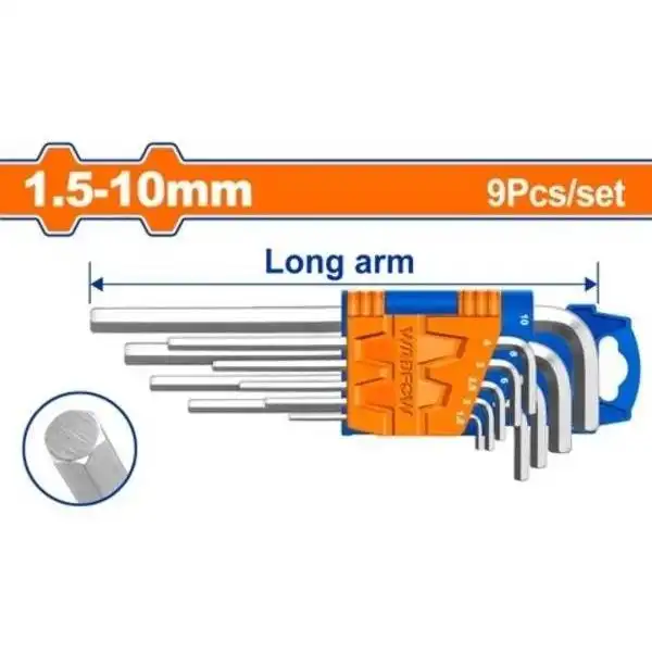 Bộ 9 Chìa Lục Giác 1.5-10Mm WHK1291 WADFOW