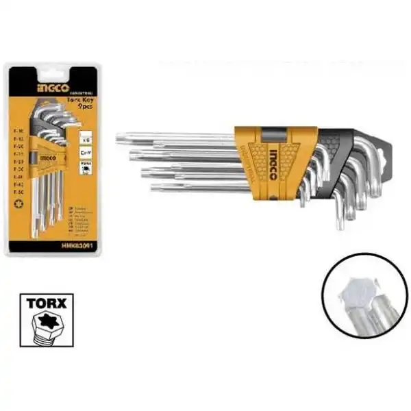 Bộ 9 Chìa Lục Giác Bông HHK13091 INGCO