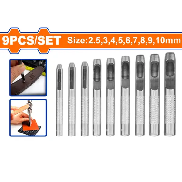Bộ 9 mũi đột lỗ vải da WadFow WCC7509