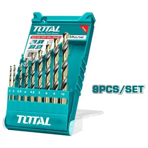 Bộ 9 mũi khoan kim loại HSS TACSD0095 TOTAL