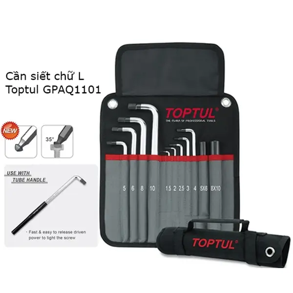 Bộ cần siết chữ L 11 chi tiết TOPTUL GPAQ1101