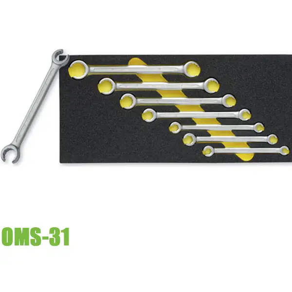 Bộ cờ lê 2 đầu miệng ELORA OMS-31, vặn ống 8-22mm cho tủ đồ nghề