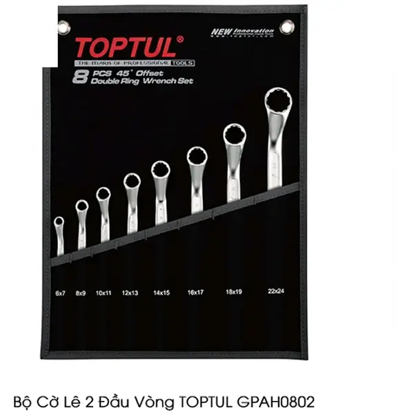 Bộ cờ lê 2 đầu vòng TOPTUL GPAH0802