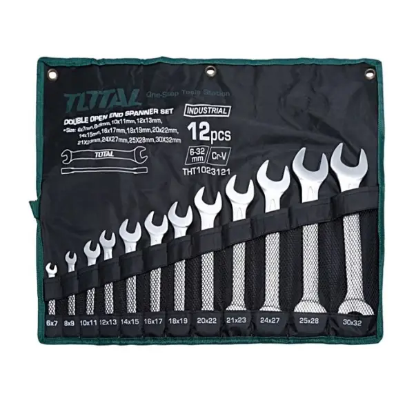Bộ cờ lê hai đầu miệng 12 chi tiết Total THT1023121 6-32mm