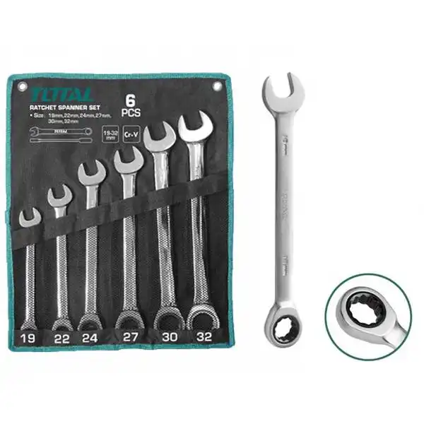 Bộ cờ lê miệng vòng 2 chiều THT102RK061 TOTAL