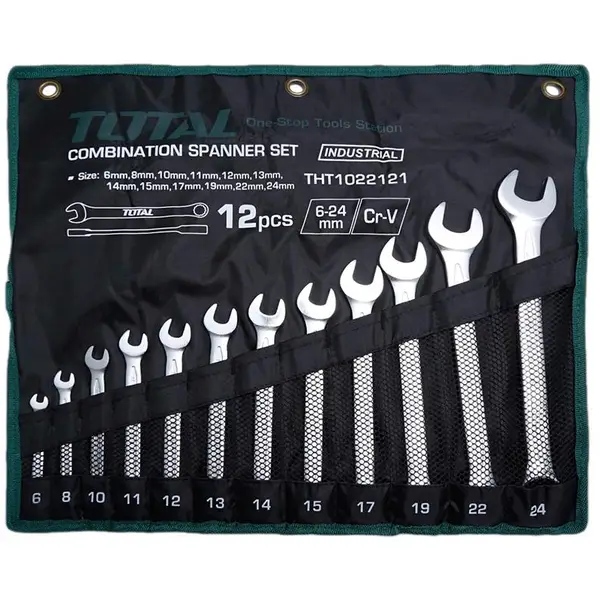 BỘ CỜ LÊ VÒNG MIỆNG 12 CHI TIẾT TOTAL 6-24MM THT1022121