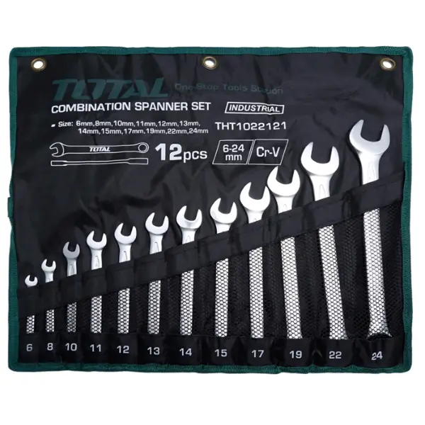 Bộ cờ lê vòng miệng 12 chi tiết Total THT1022121 6-24mm