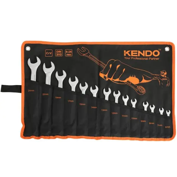 Bộ cờ lê vòng miệng 14 chi tiết Kendo 15246 6-24mm