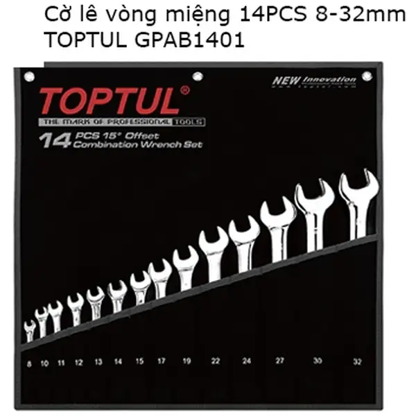 Bộ cờ lê vòng miệng 14 món TOPTUL GPAB1401