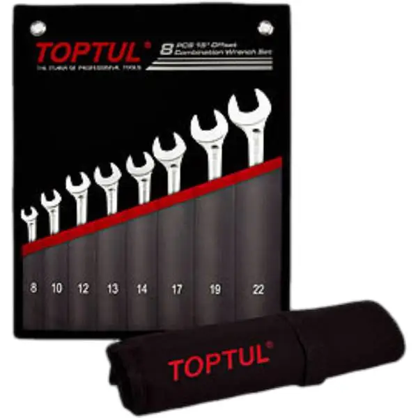 Bộ cờ lê vòng miệng 15 độ 8 món GPCX0801 Toptul