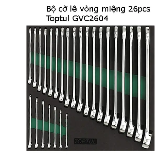 Bộ cờ lê vòng miệng 26 chi tiết TOPTUL GVC2604