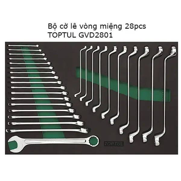 Bộ cờ lê vòng miệng 28pcs TOPTUL GVD2801
