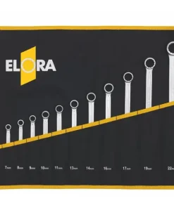 Bộ cờ lê vòng miệng ELORA 203S-T, chuẩn DIN 3113A, đựng trong túi vải
