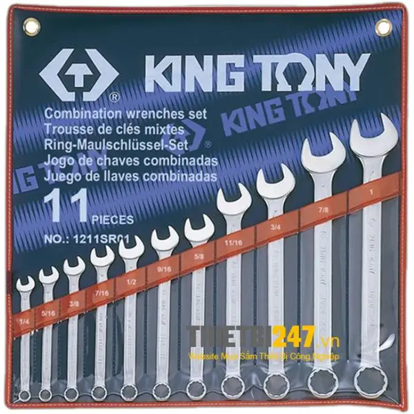 Bộ cờ lê vòng miệng hệ inch Kingtony 1211SR01