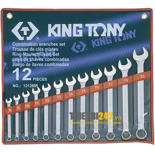 Bộ cờ lê vòng miệng Kingtony 1212MR 8~22mm 12 cái