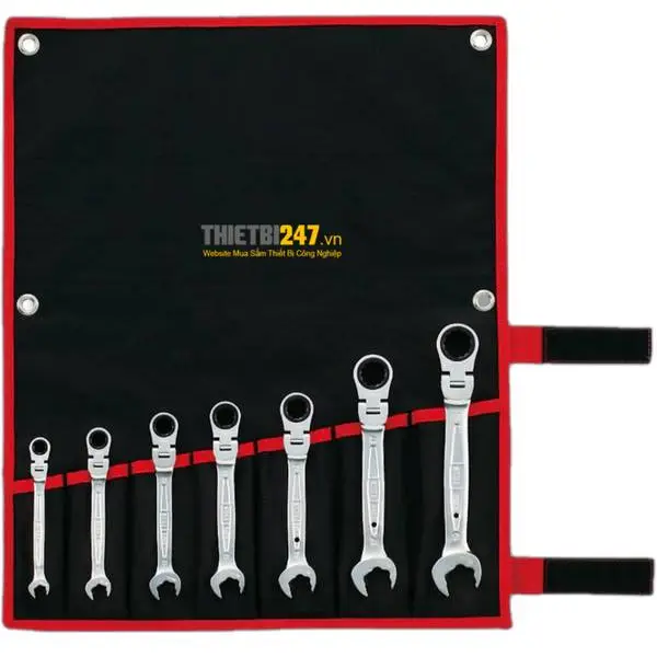 Bộ cờ lê vòng miệng tự lắc của nhật 7 chi tiết RMFQ700 Tone Nhật bản