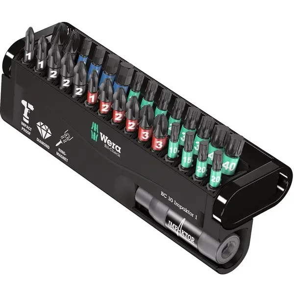 BỘ ĐẦU BIT IMPAKTOR CHO TUA VÍT IMPACT, 30 CHIẾC WERA 05057690001