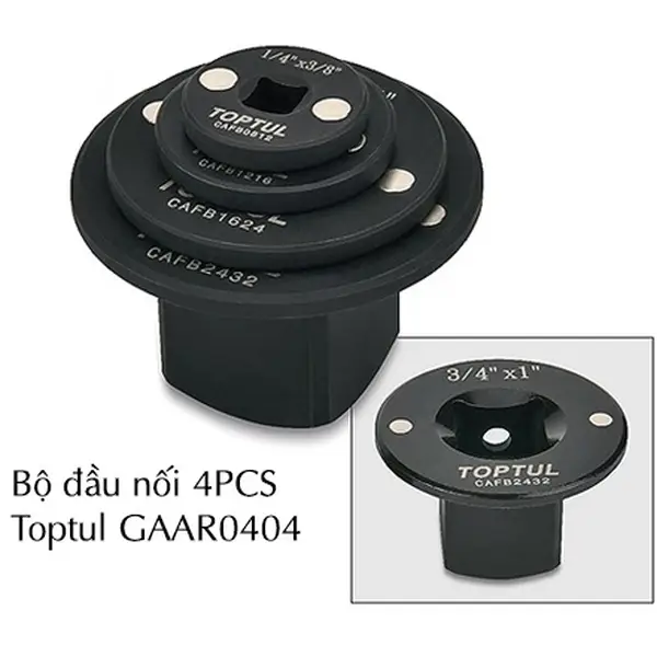 Bộ đầu chuyển 4 chi tiết TOPTUL GAAR0404