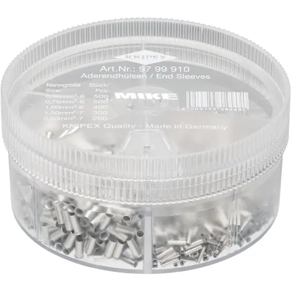 Bộ đầu cos Knipex 97 99 910, gồm 1900 cái, 5 kích thước