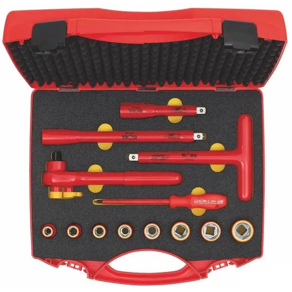 Bộ đầu tuýp cách điện ELORA 971-S13, từ 10 đến 24mm