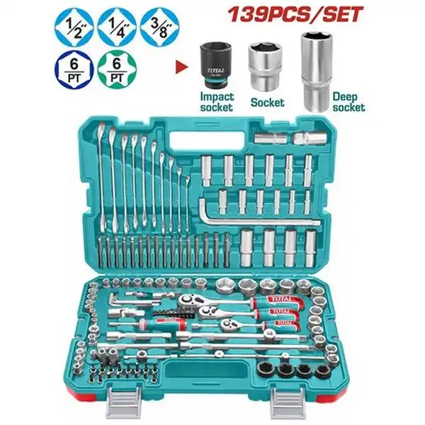 Bộ đồ nghề 139 chi tiết Total THKTHP21396