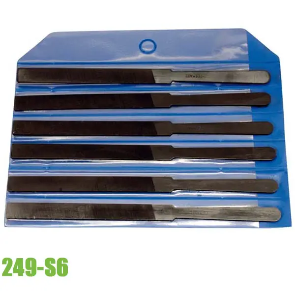 Bộ dũa bugi lưỡi dẹp 6 cây ELORA 249-S6 bằng thép C45