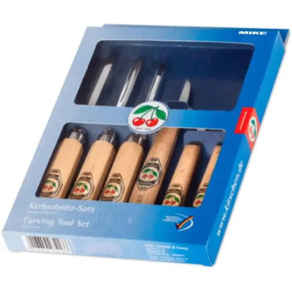 Bộ đục điêu khắc gỗ Kirschen 3406 SB, gồm 6 cây trong hộp giấy