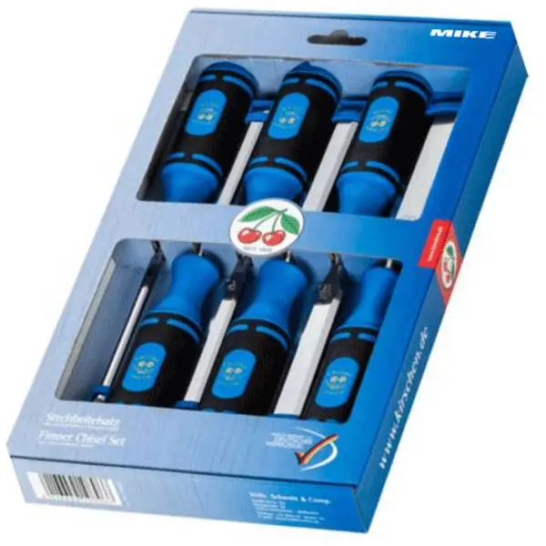 Bộ đục gỗ cán nhựa 6 cây Kirschen 1118 SB, từ 6-26mm, hộp giấy