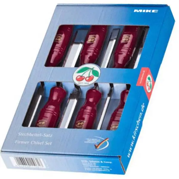 Bộ đục gỗ cán nhựa Kirschen 1113 SB, 6 chi tiết trong hộp giấy