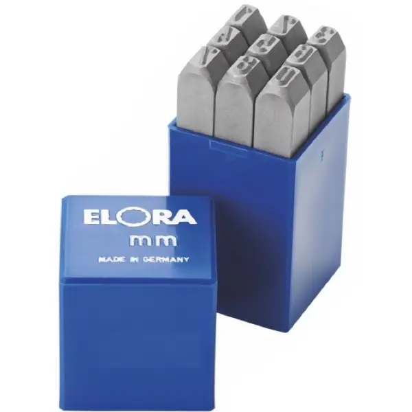 Bộ đục số ELORA 400Z, 9 chi tiết từ 0 đến 9, đột ký số xuôi