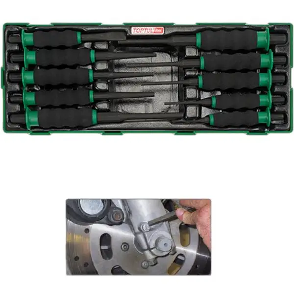 Bộ đục và đột đa năng 10 cái TOPTUL GTA1026