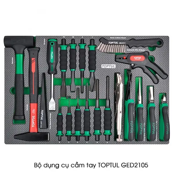 Bộ dụng cụ cầm tay 21pcs TOPTUL GED2105