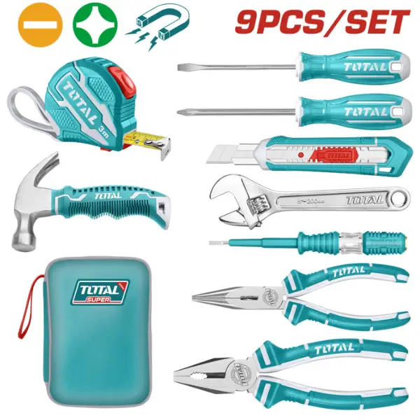 Bộ dụng cụ cầm tay 9 chi tiết Total THKTHP90097