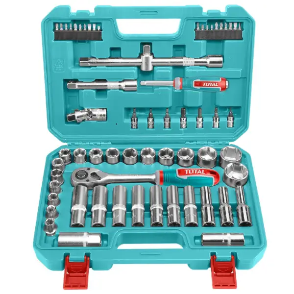 Bộ dụng cụ cơ khí 62 chi tiết Total THT121602