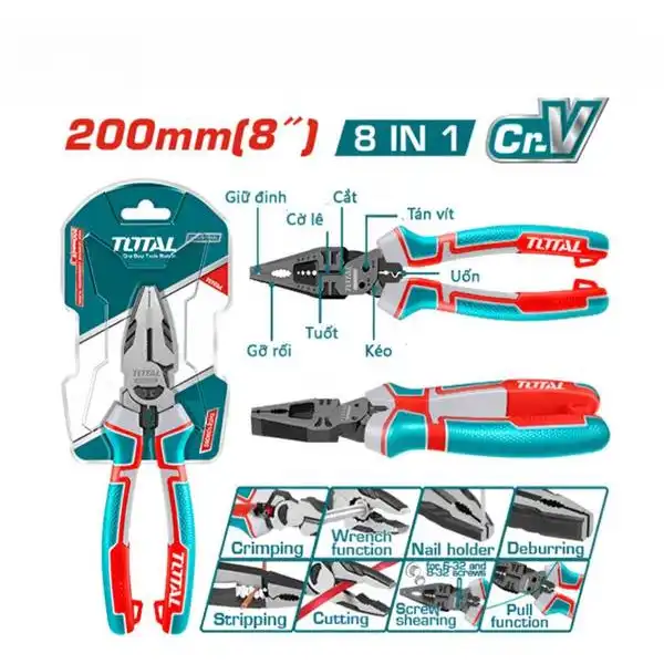 Bộ Kìm răng đa chức năng 8 trong 1 THTMF186 TOTAL