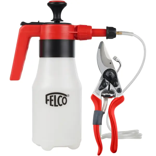 Bộ kéo cắt cành FELCO 19 với bình phun áp lực 1000ml, Thụy Sỹ.