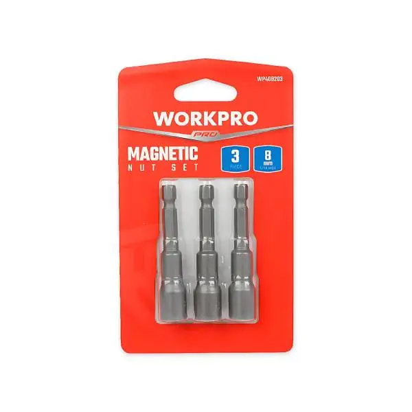 Bộ kẹp vít từ tính 65x8mm (1 bộ = 3 cái) Workpro WP408203