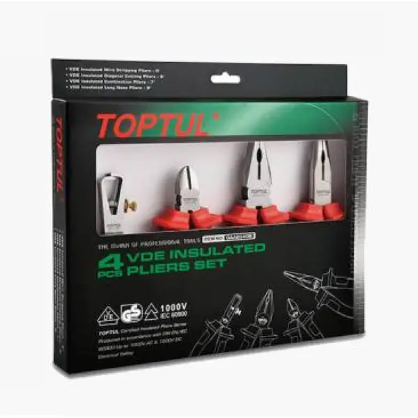 Bộ kìm cách điện 4 món TOPTUL GAAE0406 1000V