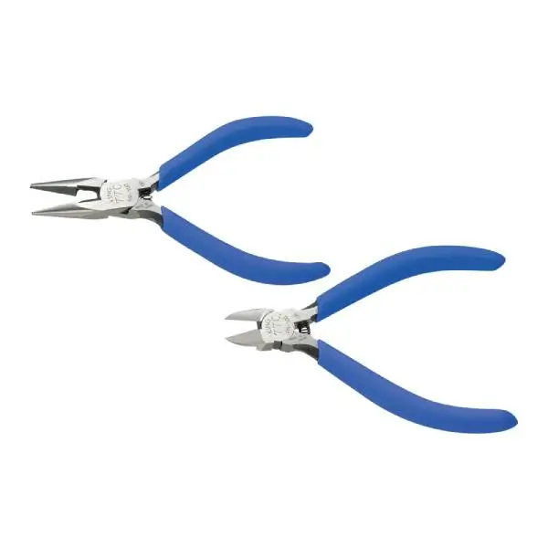 Bộ kìm mũi nhọn và kìm cắt nhựa mini 100mm Tsunoda Japan MR, N-100