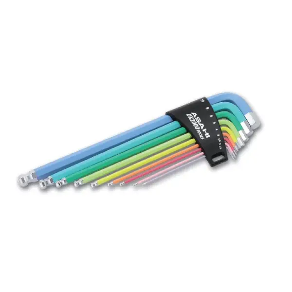 Bộ lục giác bi hệ mét 9 chi tiết, 1.5-10mm ASAHI AQUS910