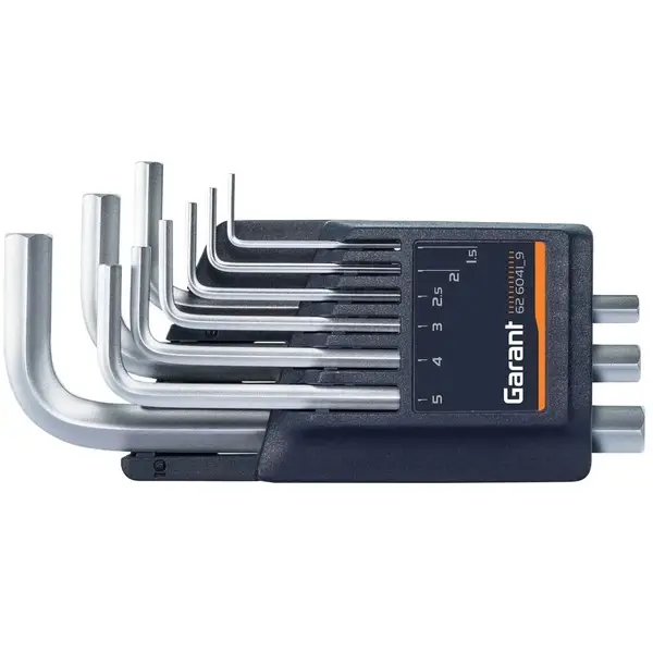 BỘ LỤC GIÁC CHỮ L GARANT 9 CÂY LOẠI NGẮN